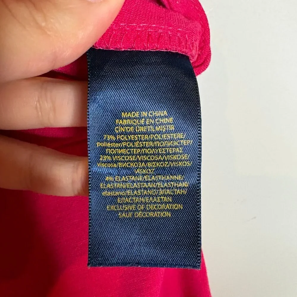 POLO Ralph Lauren pink drop waist dress